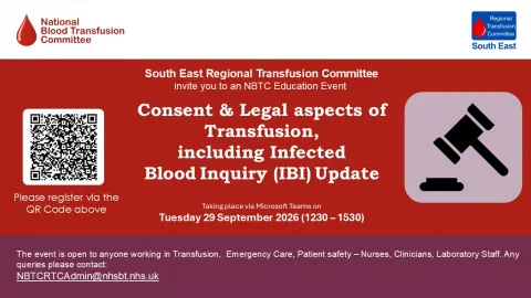 Poster for Consent and Legal aspects of Transfusion with IBI Update